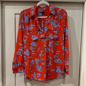 Ann Taylor popover blouse MP EUC